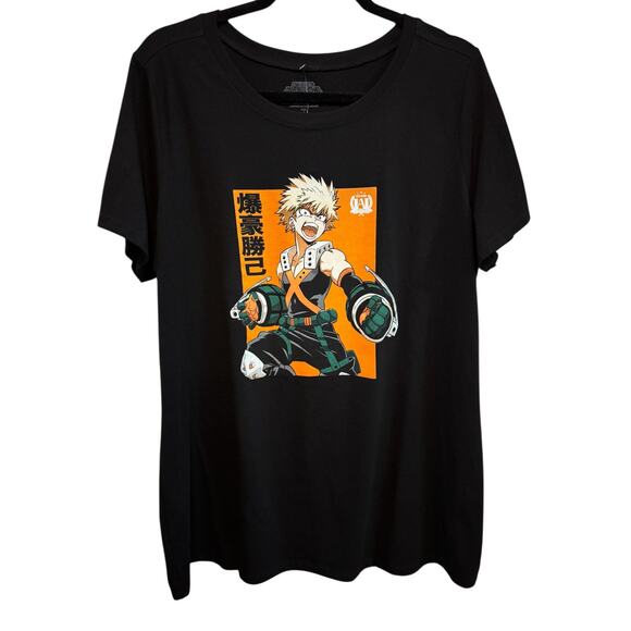 Torrid 3 (3X 22/24) My Hero Academia‎ Anime Slim Fit Graphic Black Tee T Shirt - Picture 1 of 3